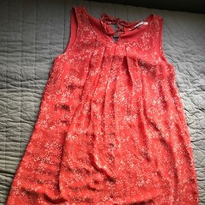 Max Studio Salmon Flower Flowy Dress